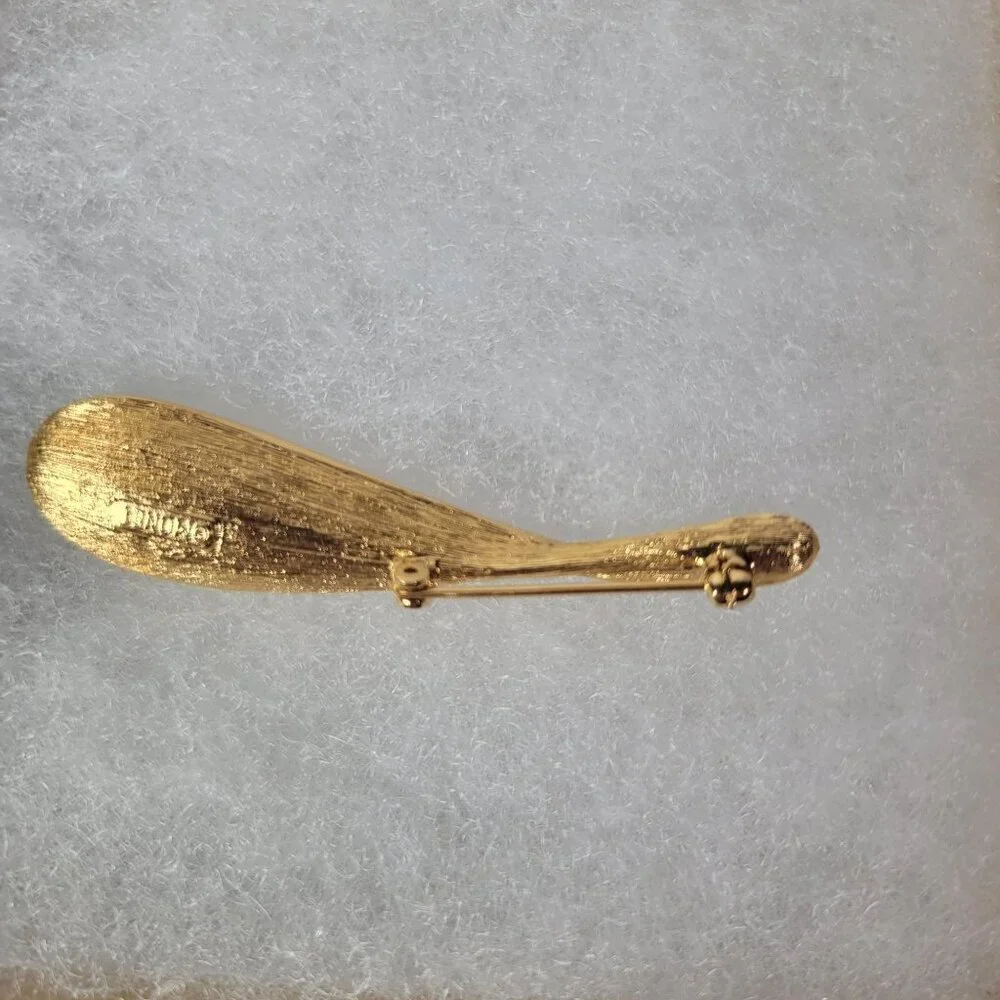 Monet Gold-Tone Vintage Abstract Pin Brooch